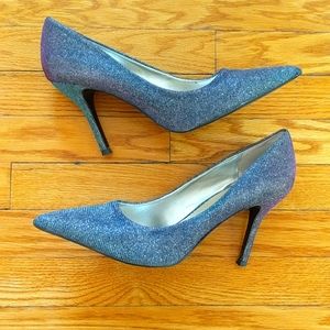 Nine West Blue Purple Lurex Shimmer Pumps